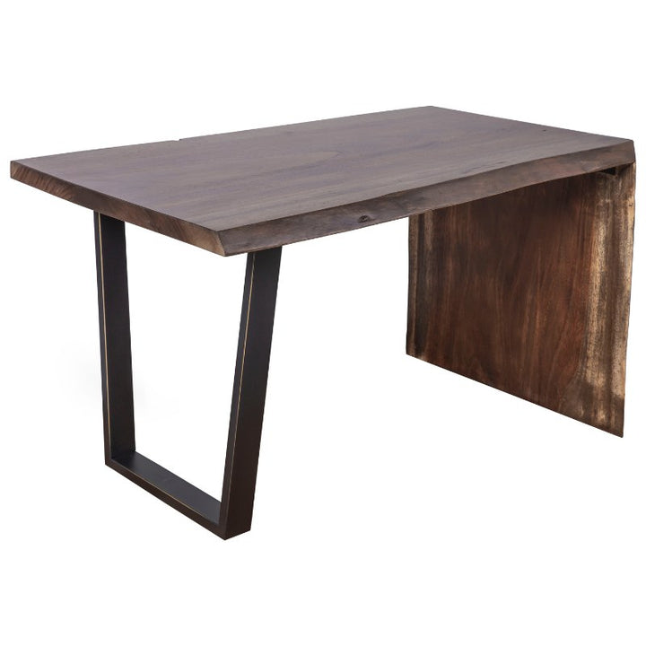 Elegant Live Edge Heritage Guanacaste Waterfall Desk with Trapezoid Base by Fairfield Chair alt view