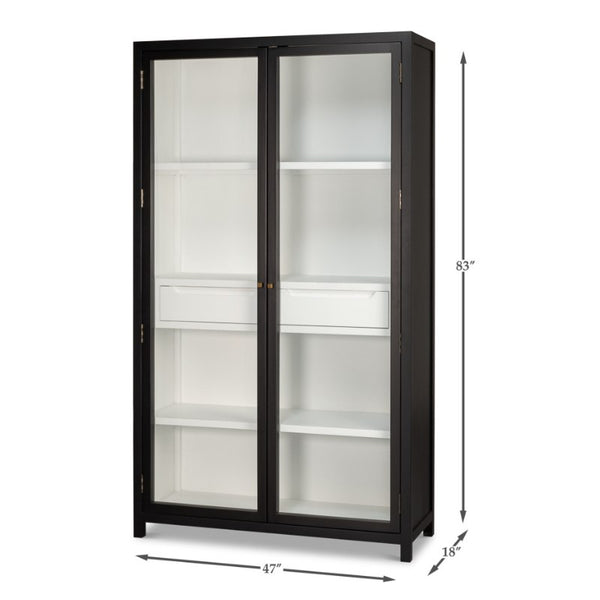 Walker Bookcase, Black | Sarreid